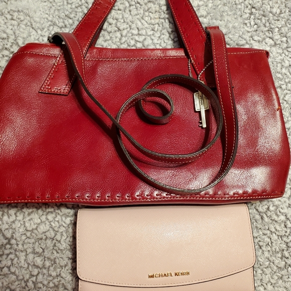 FOSSIL LEATHER HANDBAG - Picture 10 of 10
